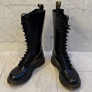 Dr. Martens Black High Lace-Up Boots 14-eye